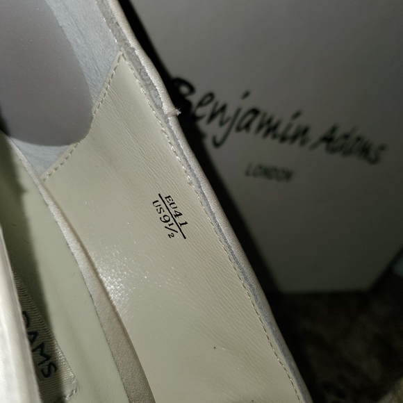 Benjamin Adam's Veronica Silk Ivory Shoes - Picture 4 of 12